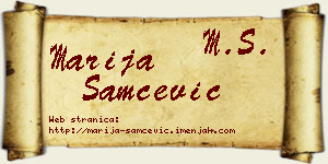 Marija Samčević vizit kartica